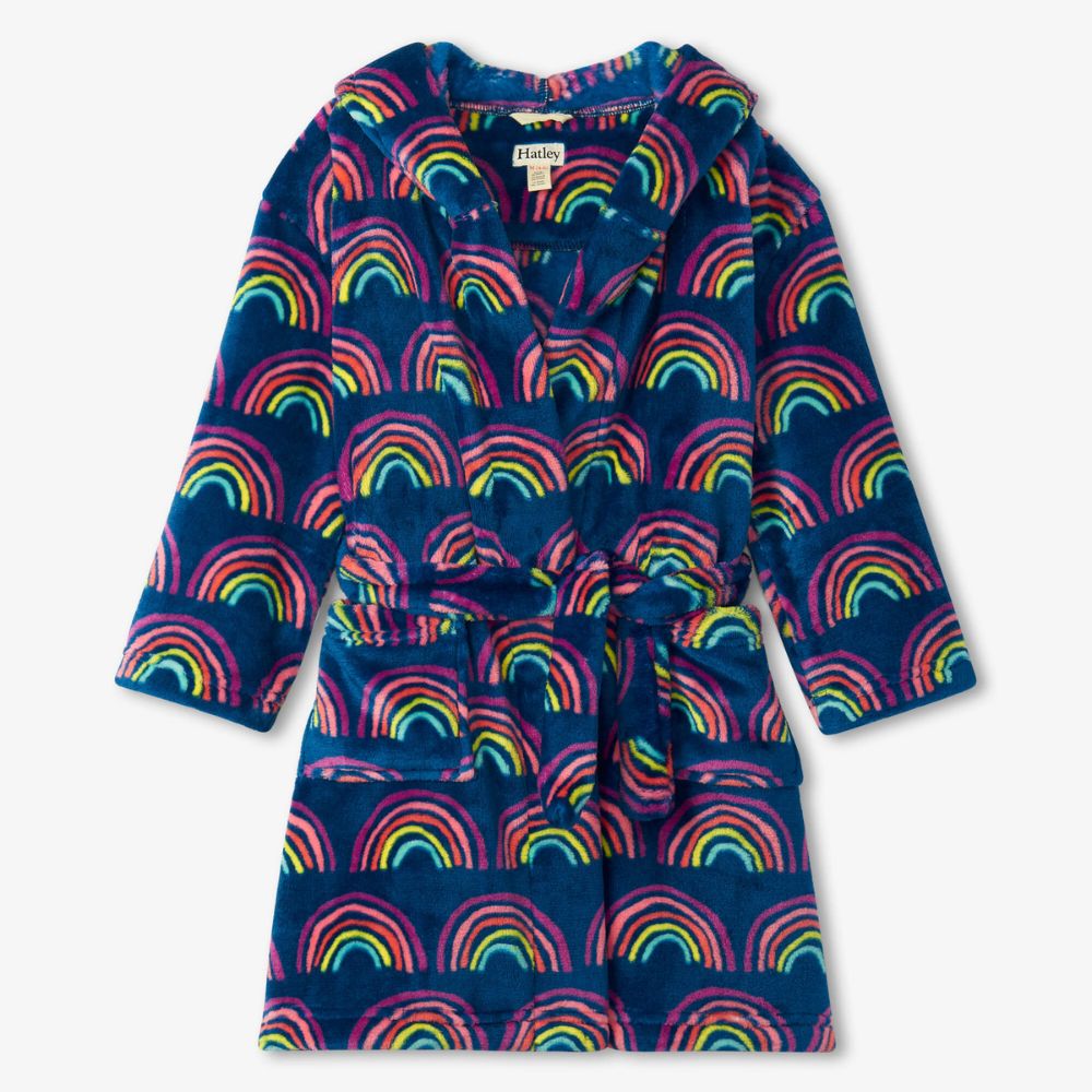 Hatley Twisty Rainbow Hearts Robe