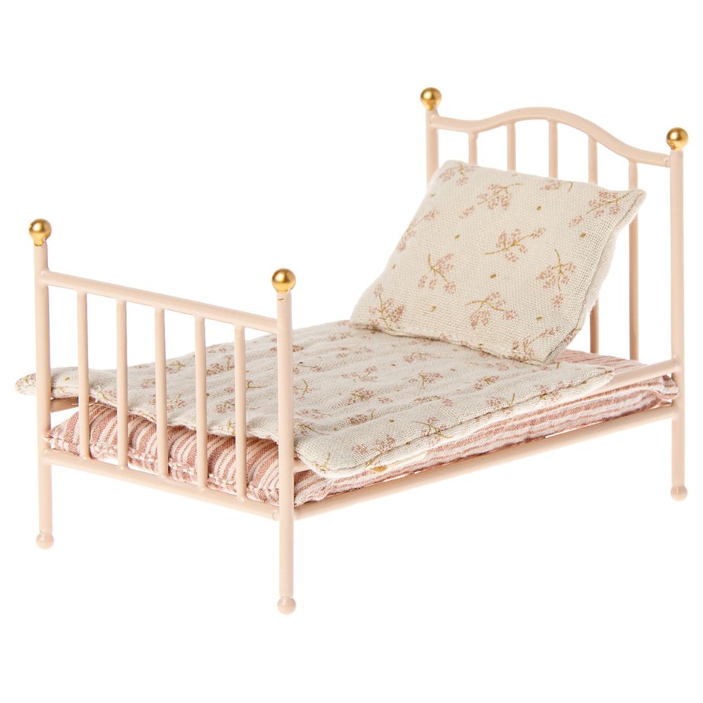 Maileg Vintage bed, Mouse - Rose