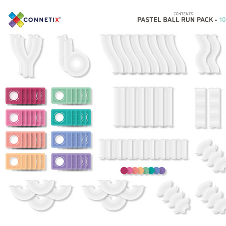 Connetix Pastel Ball Run- 106 pc