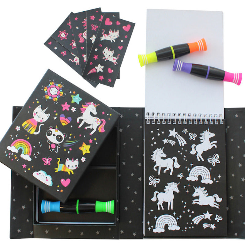 Neon Colouring Set - Unicorn & Friends