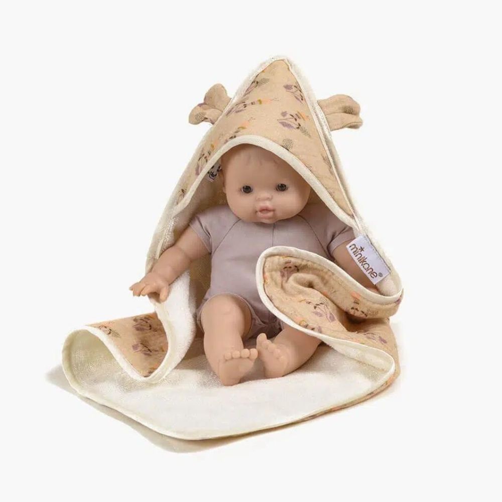 Minikane Babies Collection 28cm Bath Cape with Poetic Cotton Ears