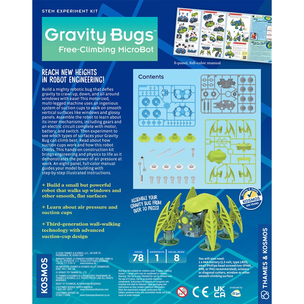 Gravity Bugs- Free Climbing Microbot