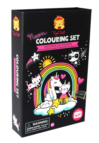 Neon Colouring Set - Unicorn & Friends