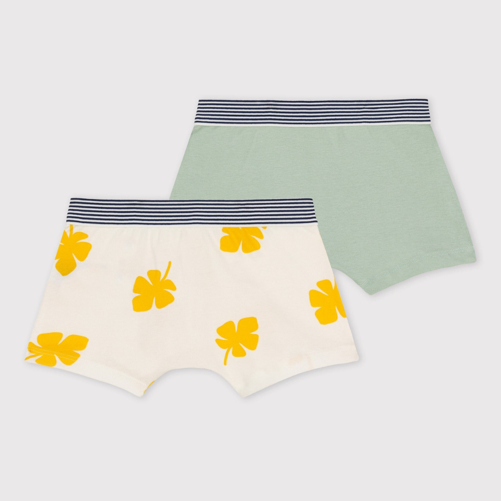 Petit Bateau Boxers 2 Pk Palm Leaf