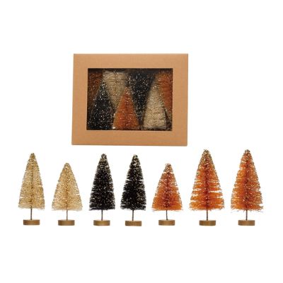 Sisal Bottle Brush Trees Boxed Set