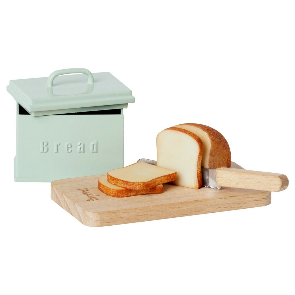 Maileg Miniature Bread Box with Cutting Board and Knife