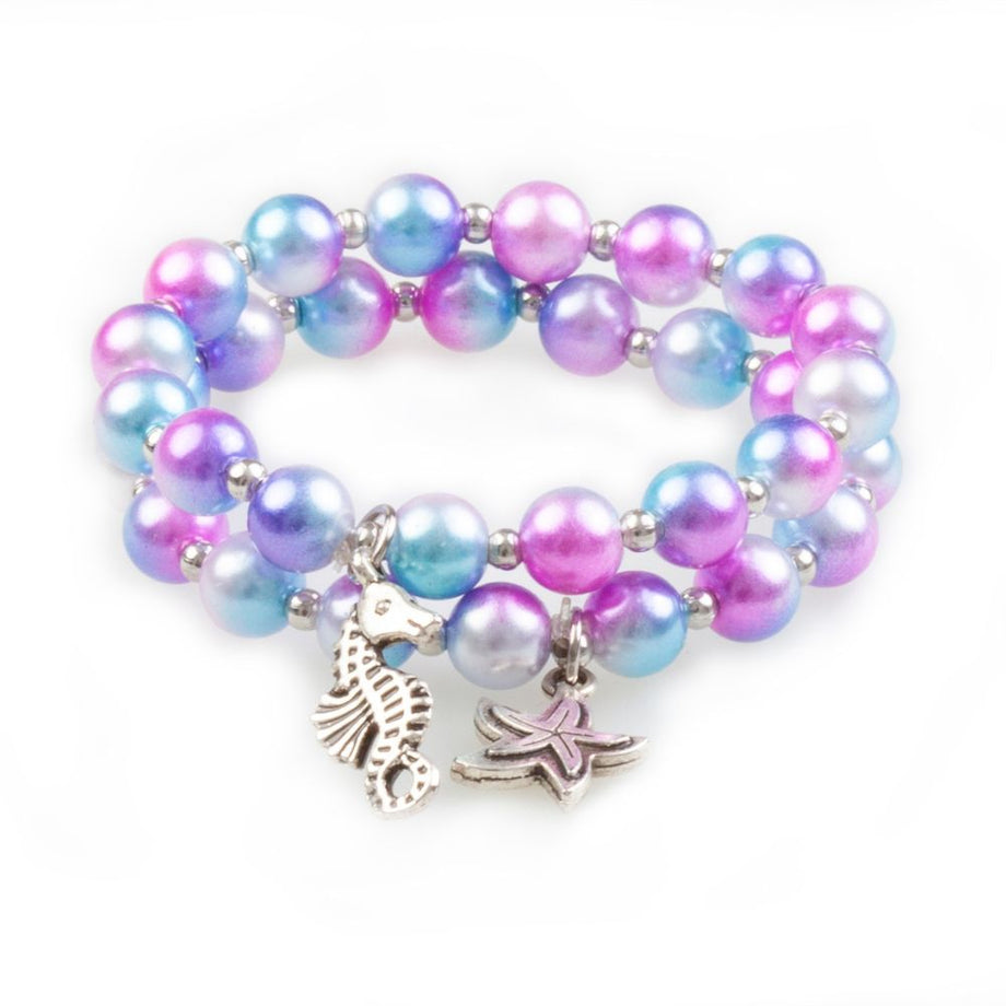 Larimar Gemstone Bracelet with Mermaid Sterling Silver Charm | T. Jazelle