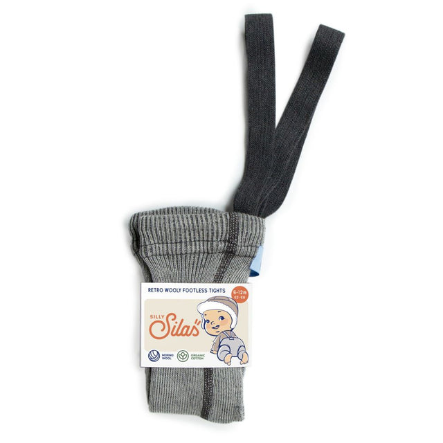 Silly Silas Wooly Warmy Footless Tights Granite Grey