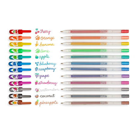 Yummy Yummy Scented Glitter Gel Pens - Set of 12