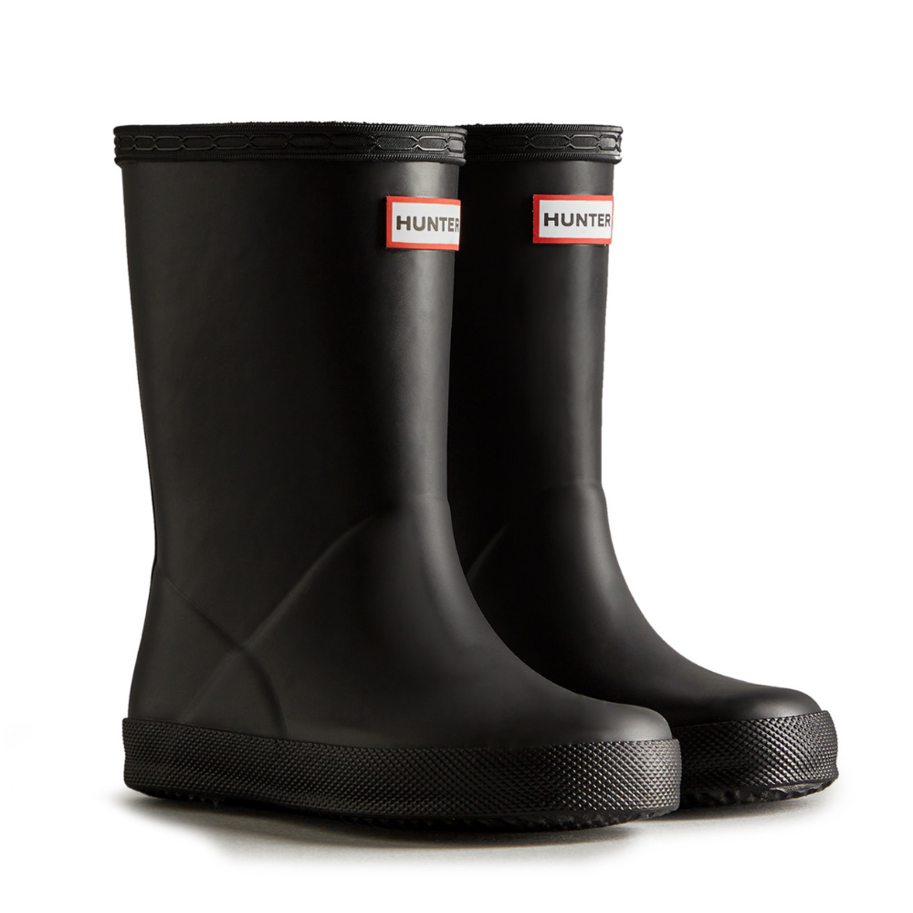 Hunter Black Original Kids First Classic Rain Boot 9