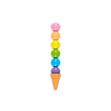 Rainbow Scoops Stacking Eraseable Crayons and Scented Eraser