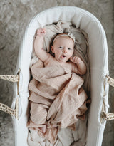 Mushie Organic Cotton Muslin Baby Swaddle - Natural