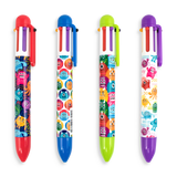 6 Click Multicolour Pens - Monster