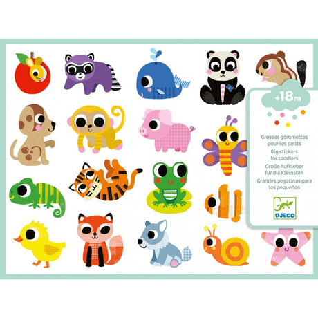 Djeco Big Stickers For Toddlers - Baby Animals