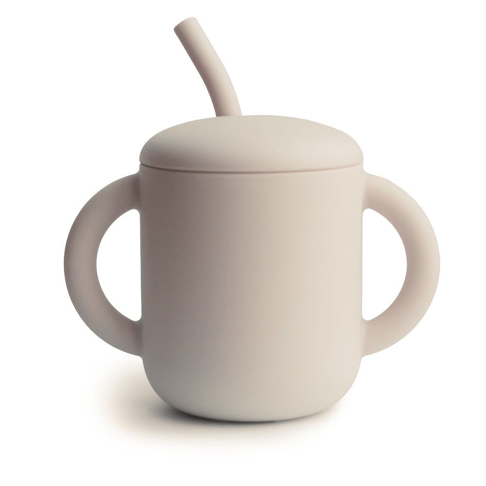 Mushie Silicone Training Cup and Straw Shifting Sand