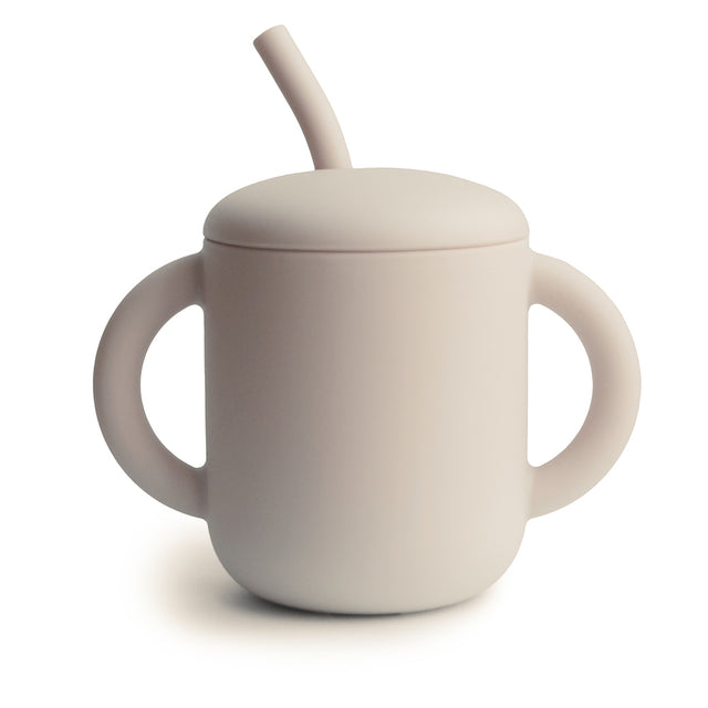 Mushie Silicone Training Cup and Straw Shifting Sand