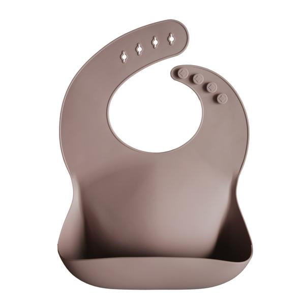 Mushie Silicone Baby Bib - Warm Taupe