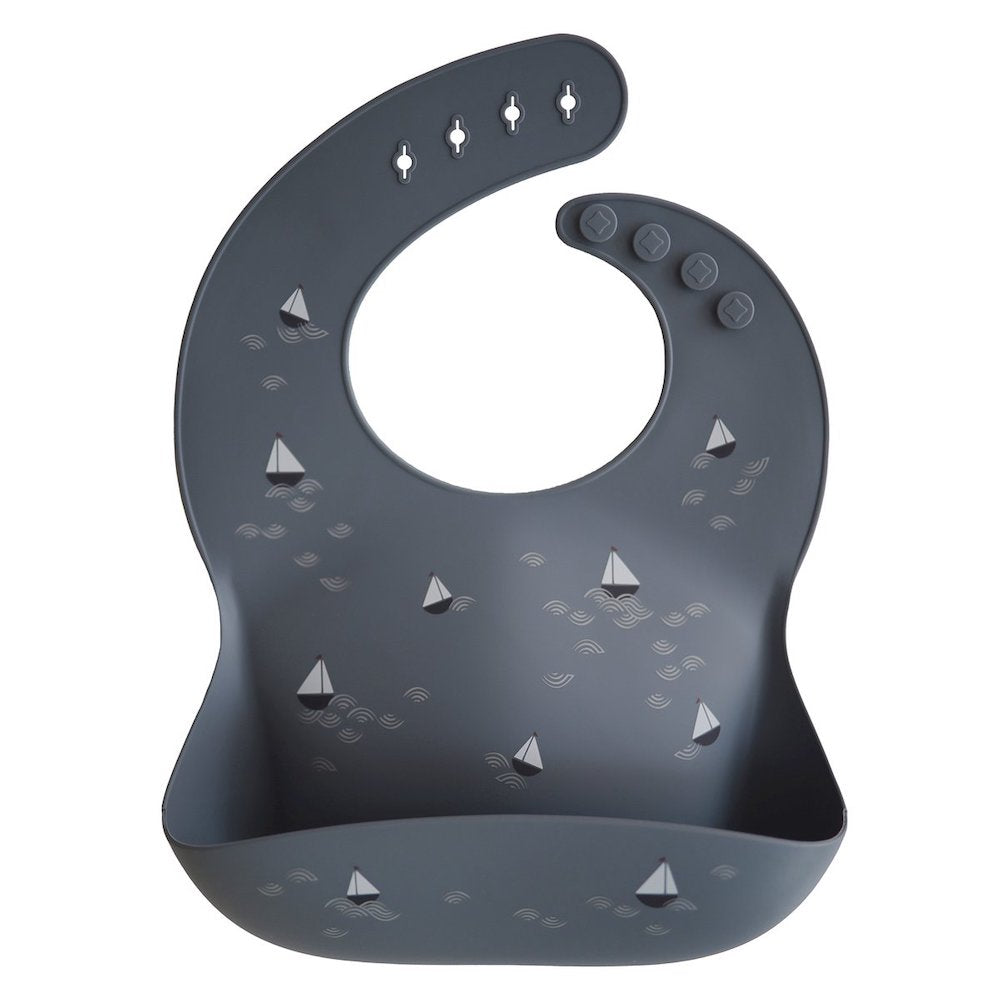 Mushie Silicone Baby Bib - Boats