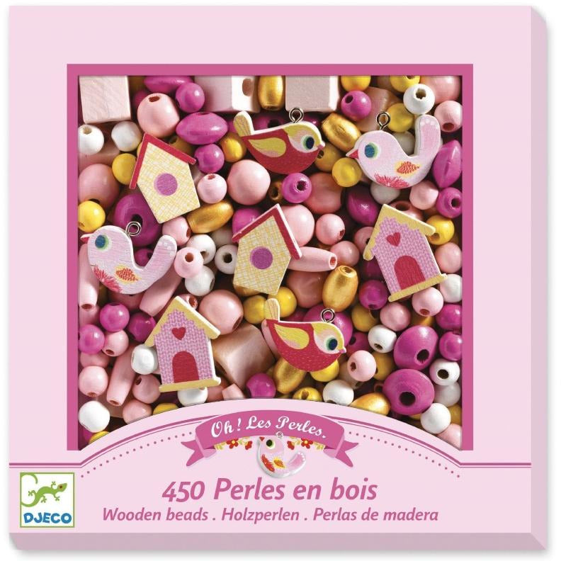 Djeco Jewellery - Wooden Beads Birds