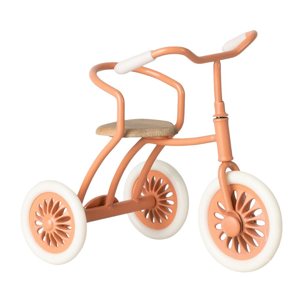 Maileg Abri a Tricycle Mouse - Coral