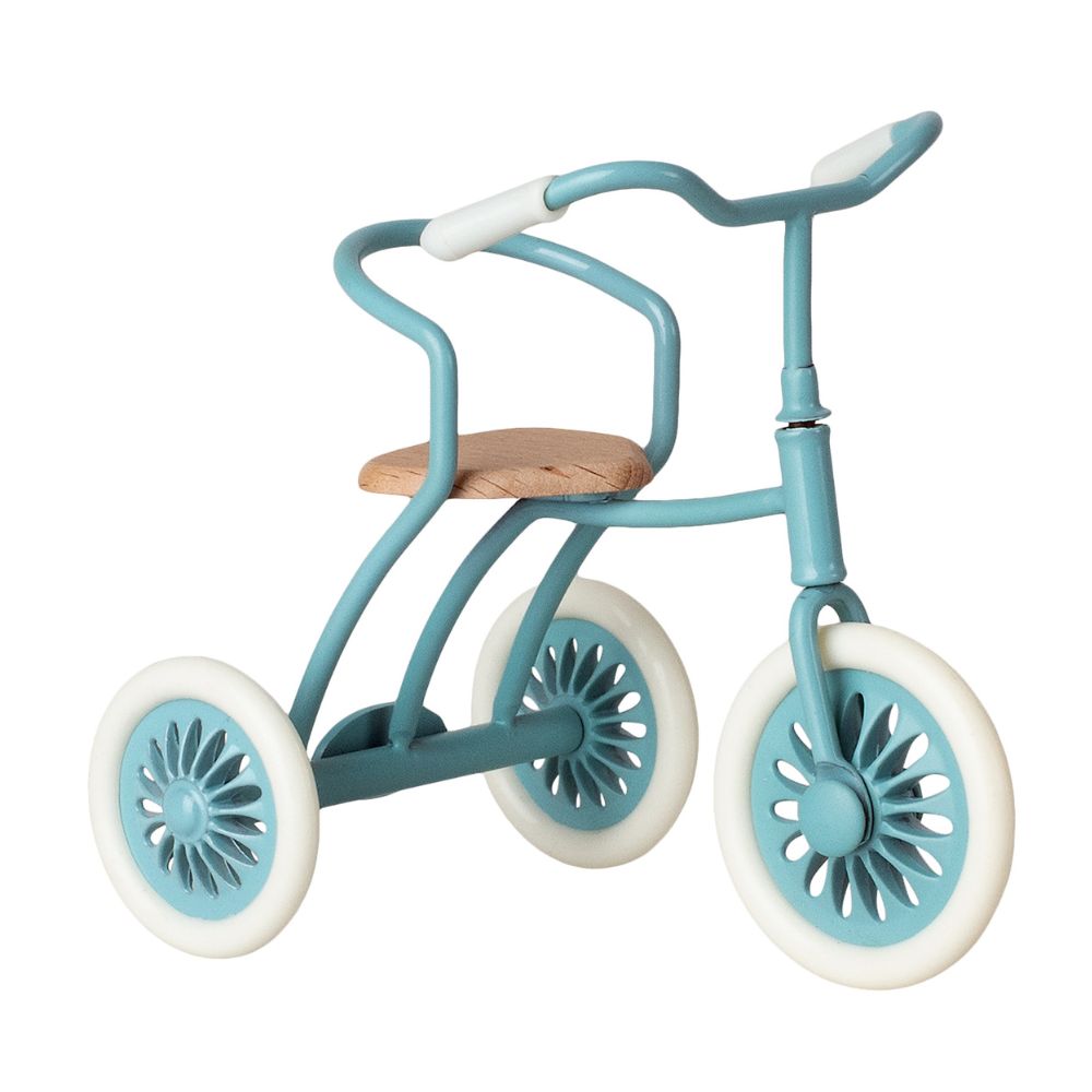Maileg Abri a Tricycle Mouse - Petrol Blue