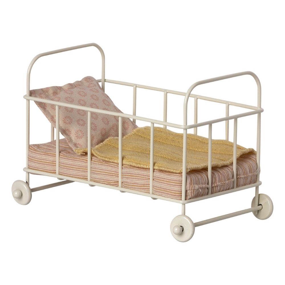 Maileg Cot Bed, Micro- Rose