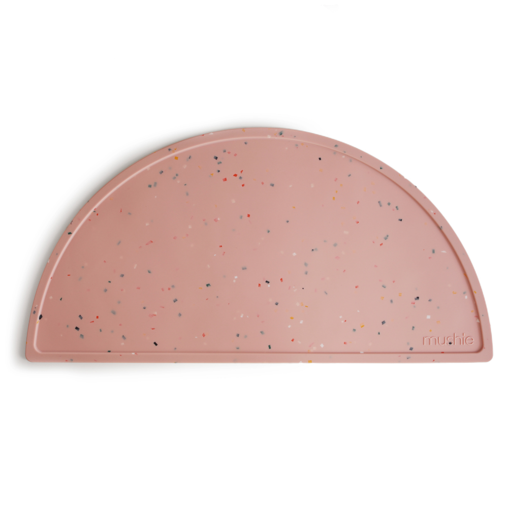 Mushie Silicone Place Mat - Powder Pink Confetti