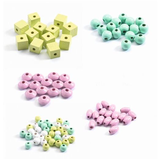 Djeco Jewellery - Wooden Beads Leaves and Flowers