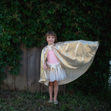 Gracious Gold Sequins Cape, Size 5-6