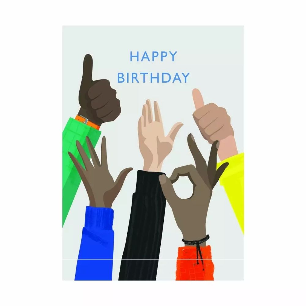 Hands Birthday Card