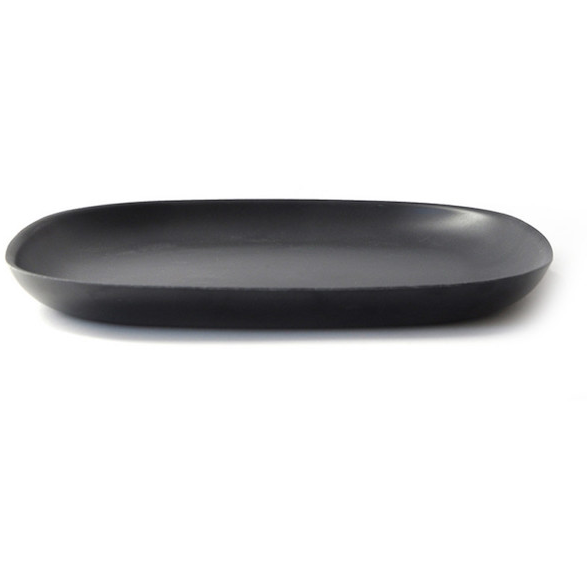 Ekobo Biobu Gusto Dinner Plate - Black 11x11 In.