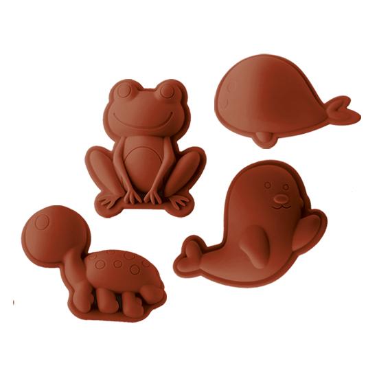 Scrunch Sand Moulds Frog Set - Rust