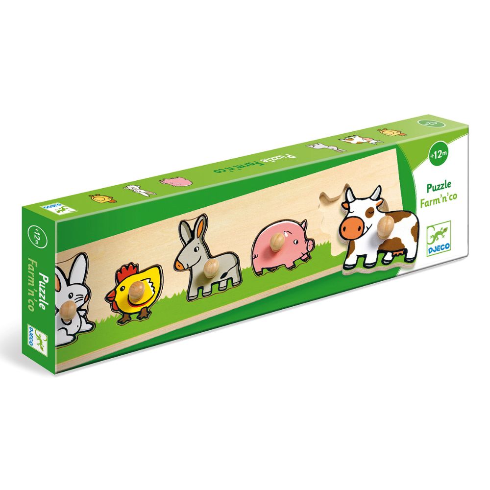 Djeco Wooden Puzzle - Farm'n'co