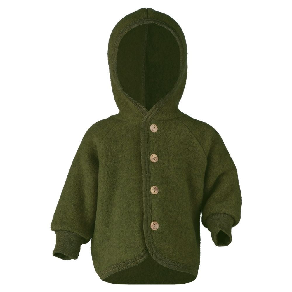 Engel Hooded Jacket With Wooden Buttons Reed