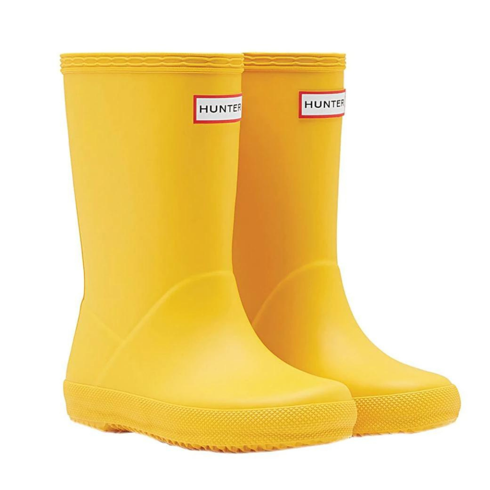 Hunter Kids First Classic Matte Yellow Rainboots Kol Kid