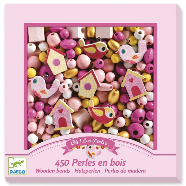 Djeco Jewellery - Wooden Beads Birds