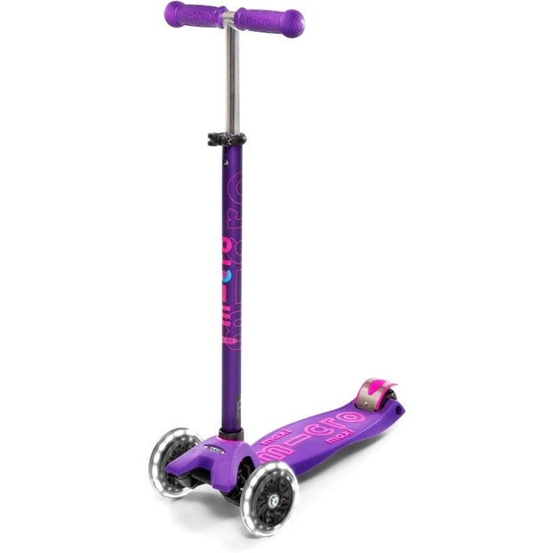 Maxi MICRO Deluxe LED Kickboard - Purple | Scooters | Kol Kid