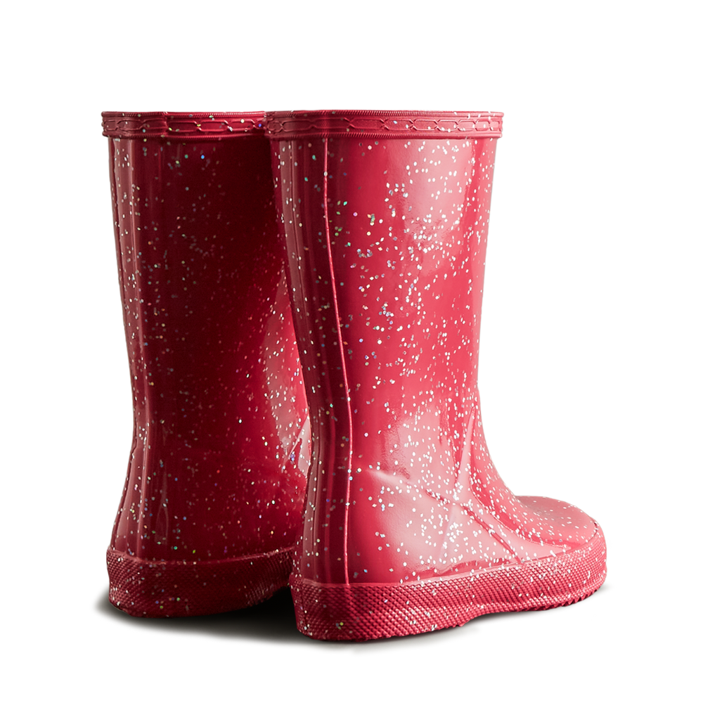 Hunter Kids First Classic Giant Glitter Thrift Pink Rainboots Kol Kid