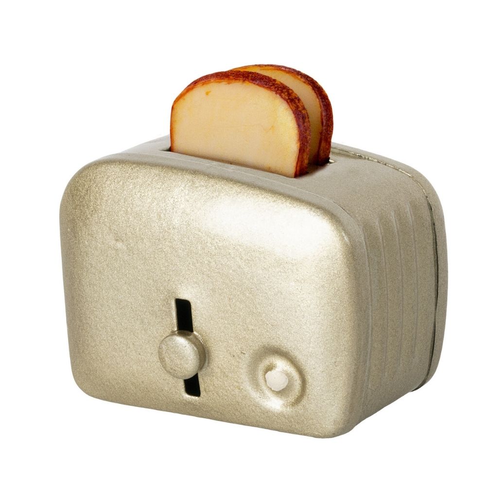 Maileg Miniature Toaster and Bread- Silver